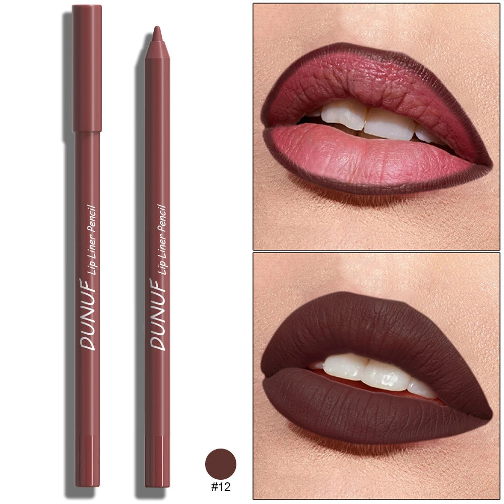 Matte Lip Pencil Contour Lip Liner Long-Lasting Waterproof Hydrating Formula — Red | KIMLUD