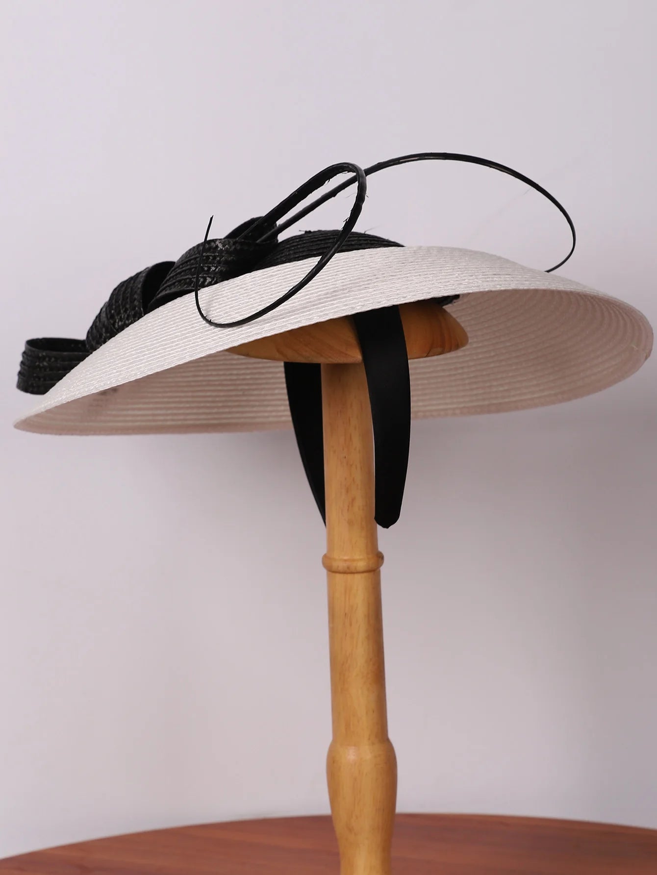 FS Fascinators Black White Weddings Pillbox Hat For Women Church Hat Sraw Fedora Black Wide Ladies Dress Kentucky Derby Hats