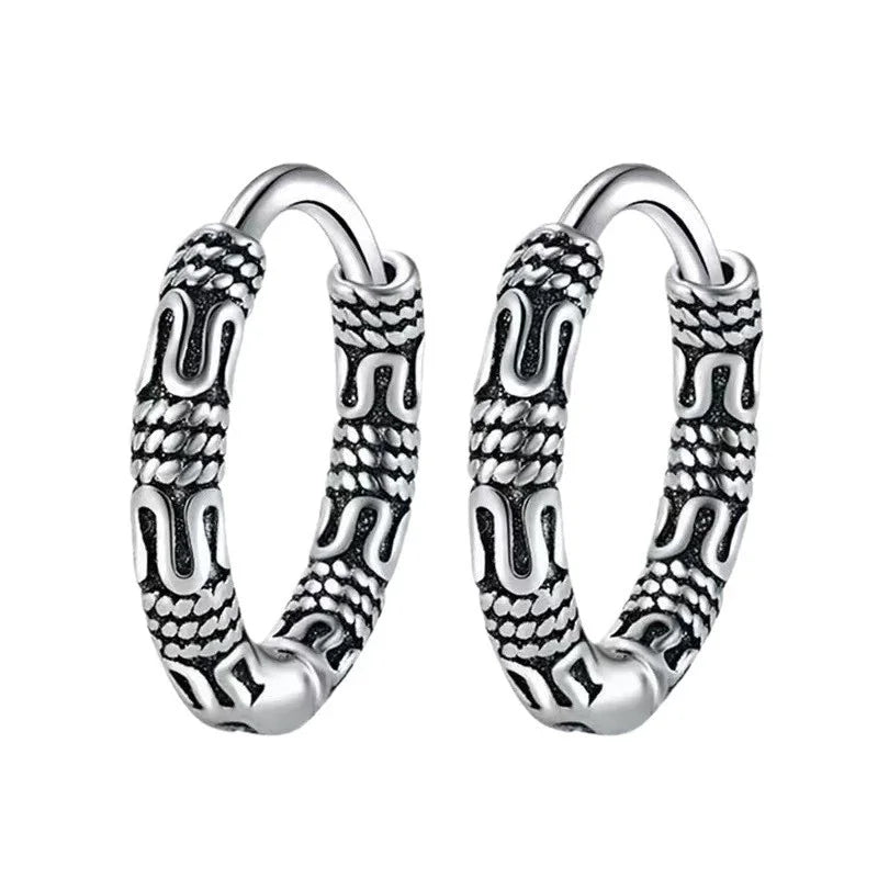 Vintage Cool Huggie Hoop Earrings For Men Women Fashion Indian Boho Jewelry Accessories Gift Party