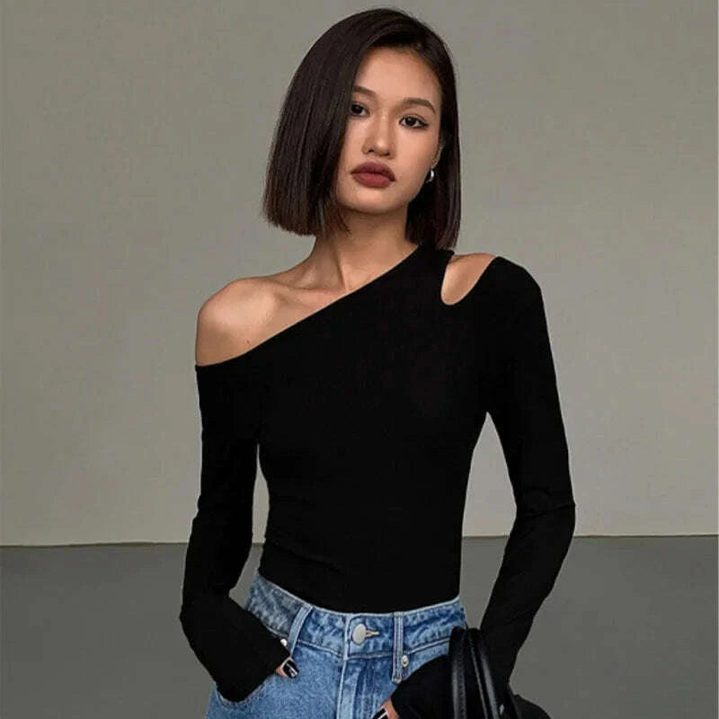 fashion-skew-collar-off-shoulder-long-sleeved-t-shirts-women-spring-new-solid-slim-fit-crop-top-sexy-hollow-out-tees-shirtskimludkimlud-35560449