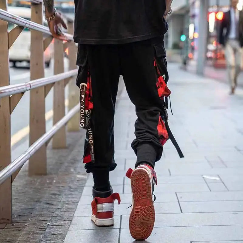 China-Chic functional style overalls for men in autumn and winter loose hip-hop fashion brand ins leggings halon pants cargo pan
