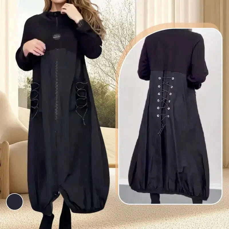 womens-loose-shirt-dress-long--sleeved-with-mocha-collar-and-drawstring-fashion-high-quality-casual-dress-visually-stretchedkimlud-womens-fashion-34603177