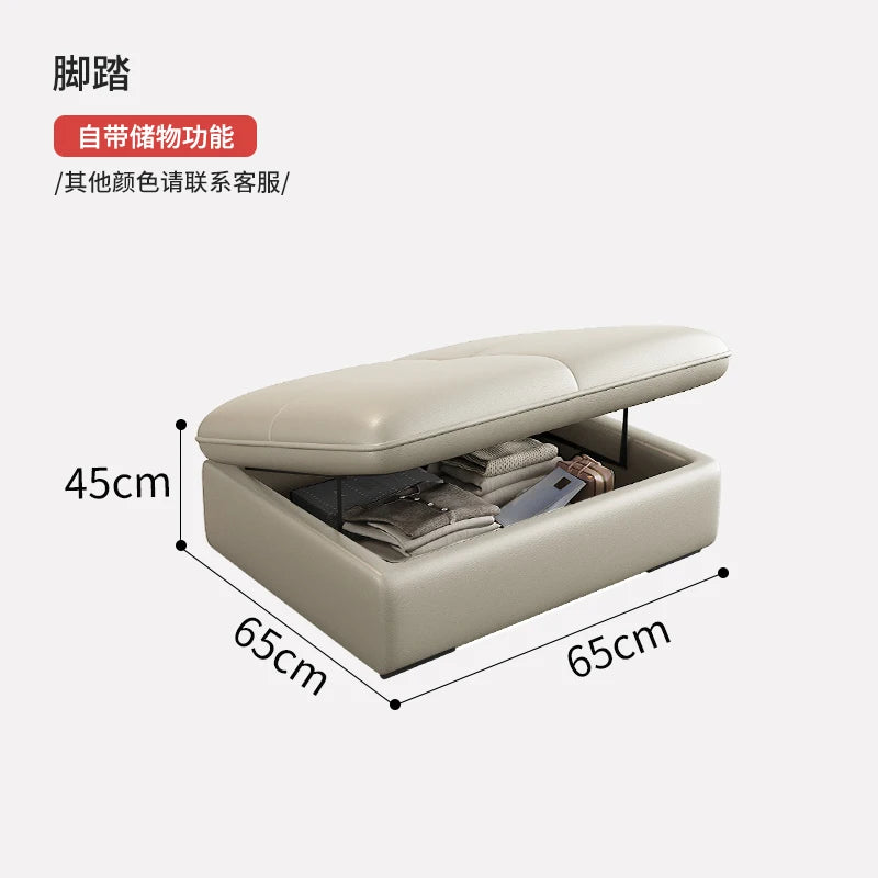 Multifunctional Designer Sofa Bed With Storage System For Spacious Living — Ivory-Beige | KIMLUD