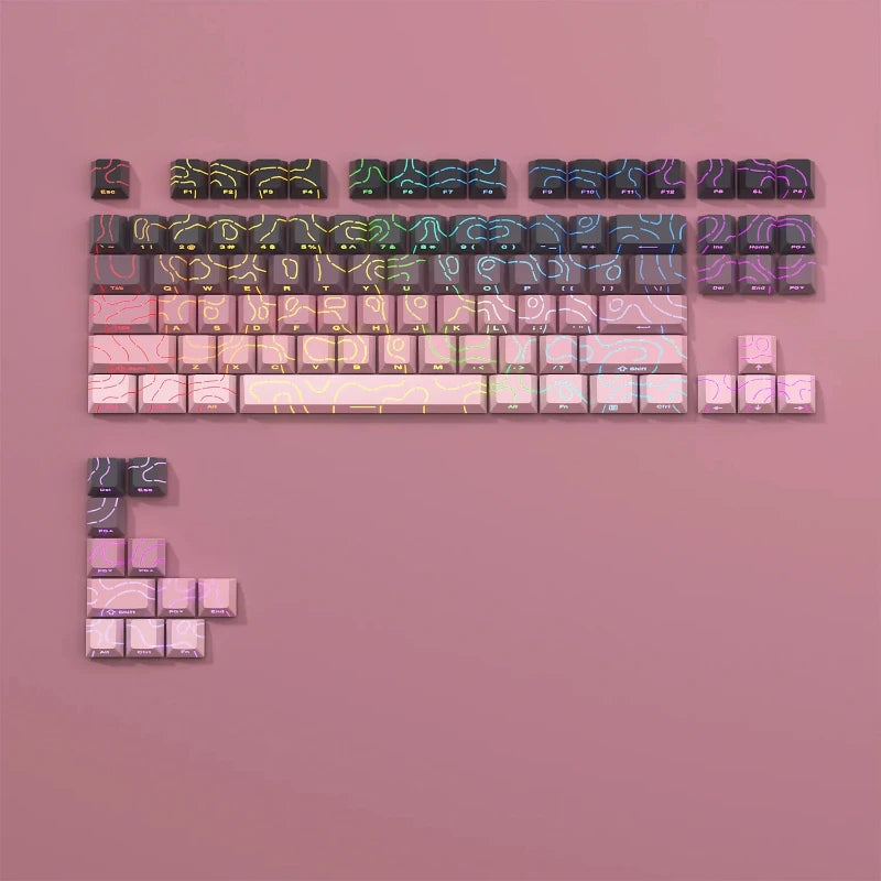 2026 New Cherry Height Keycap Side Print Dual Injection Character Full Set of OEM Keycaps suitable for Mechanical Keyboard