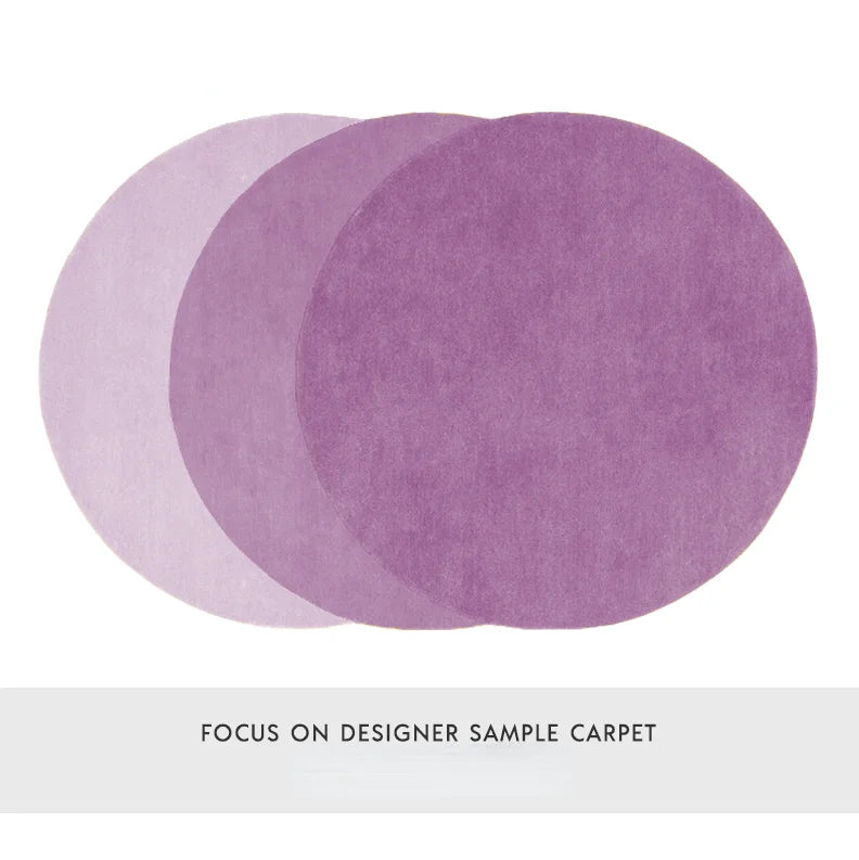 Nordic Plush Wool Rug Irregular Oval Non-Slip — Soft Taupe-Beige | KIMLUD