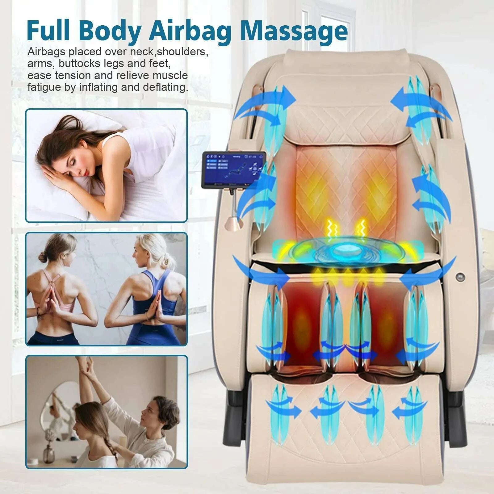 app-control-4d-massage-chairs-sl-track-full-body-shiatsu-recliner-zero-gravity-massager-with-yoga-stretching-foot-massage-rollerkimlud-womens-fashion-34604353