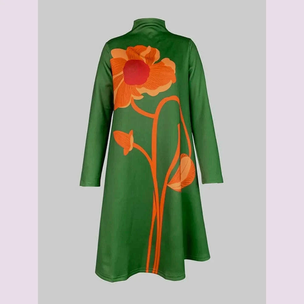 gymystars-flower-print-midi-dresses-urban-long-sleeves-dress-for-women-casual-loose-a-line-zipper-high-neck-green-party-dresses-kimlud-kimlud-33920983