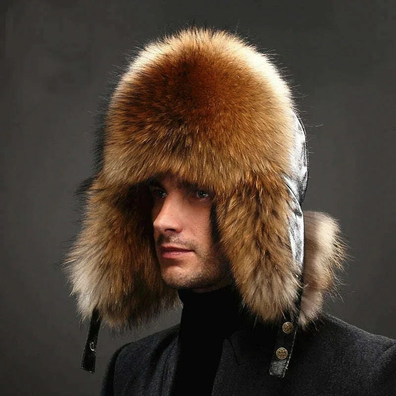 new-winter-mens-100-real-silver-fox-fur-bomber-hat-raccoon-fur-ushanka-cap-trapper-russian-man-ski-hats-caps-real-leather-topkimlud-womens-fashion-34618650