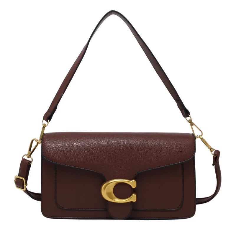PU Leather Caviar-Grain Square Bag Crossbody — Black | KIMLUD