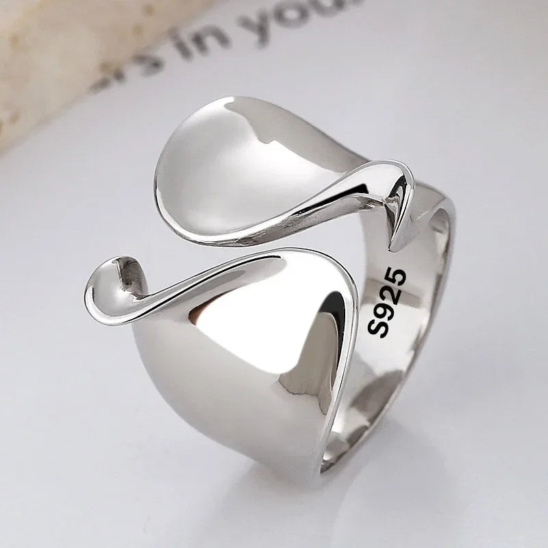 Sterling Silver Open Ring Minimalist — Silver | KIMLUD