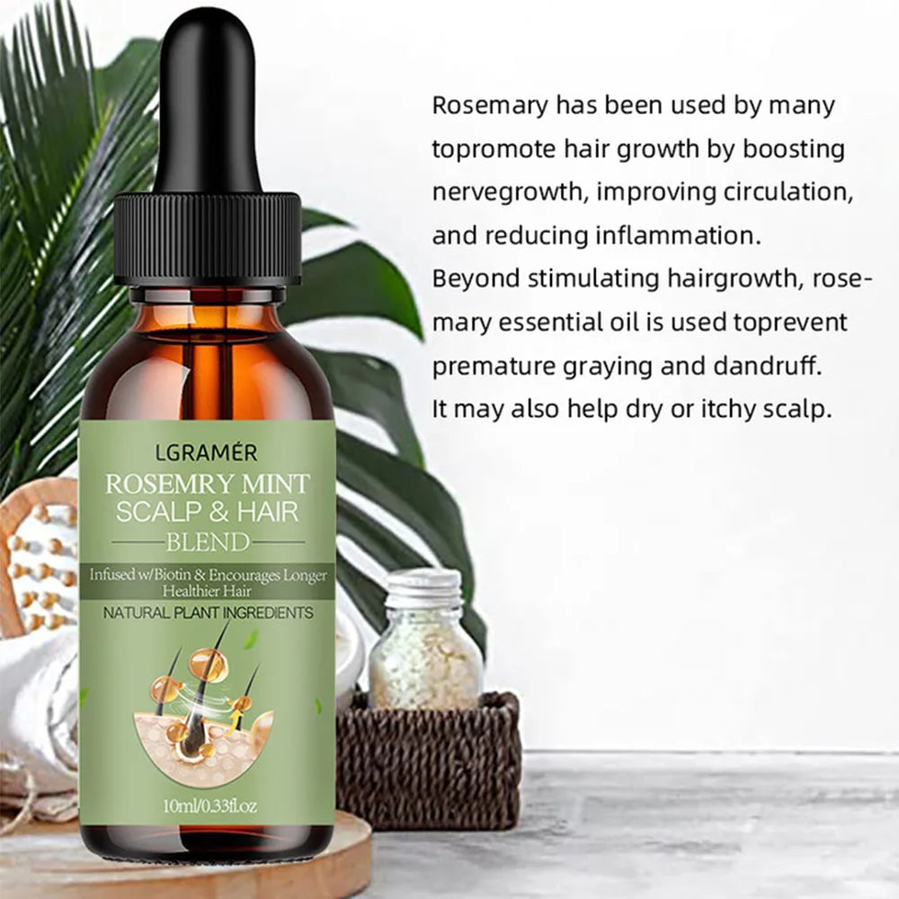 Organic Hair Growth Oil Rosemary Mint Fortifying — Emerald Green | KIMLUD