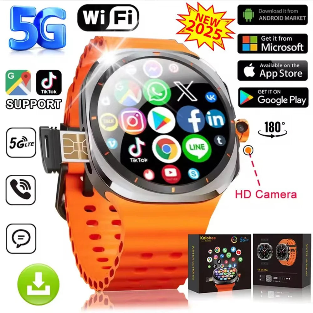 U8 Ultra IOS Android 9.0 Smart Watch Men 4G 5G SIM Card WiFi NFC GPS Compass 32GB Smartwatch Rotating Camera Sport Watch 7 Ultra