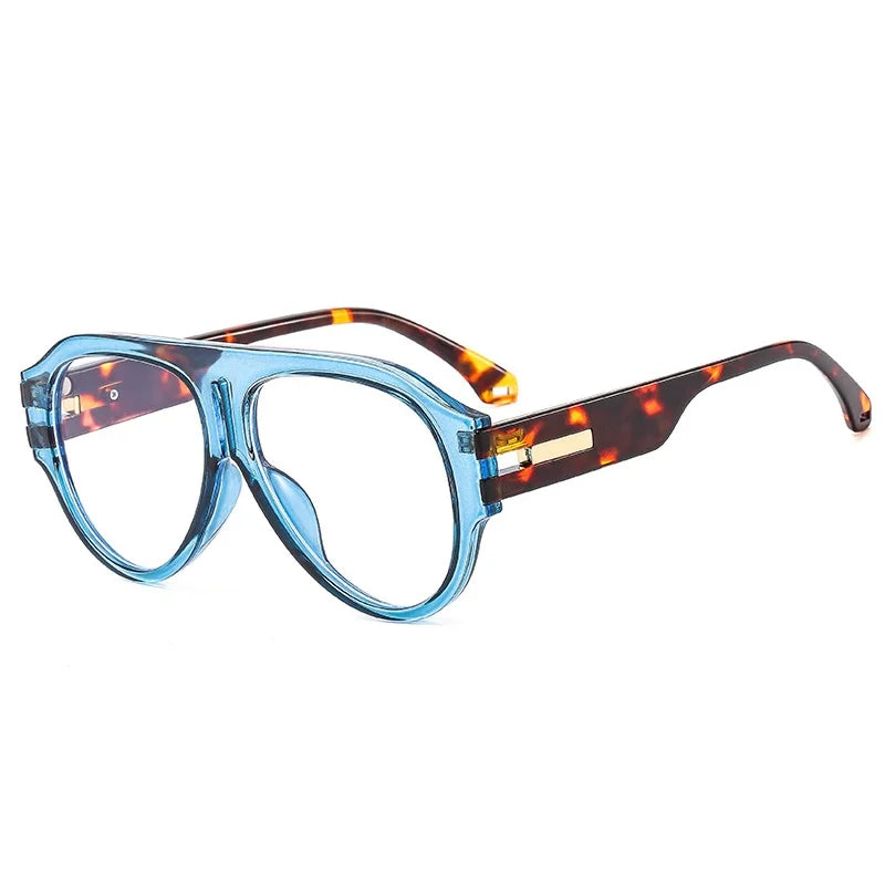 Square Frame Sunglasses Plastic Oversized Design UV Protection — Black | KIMLUD