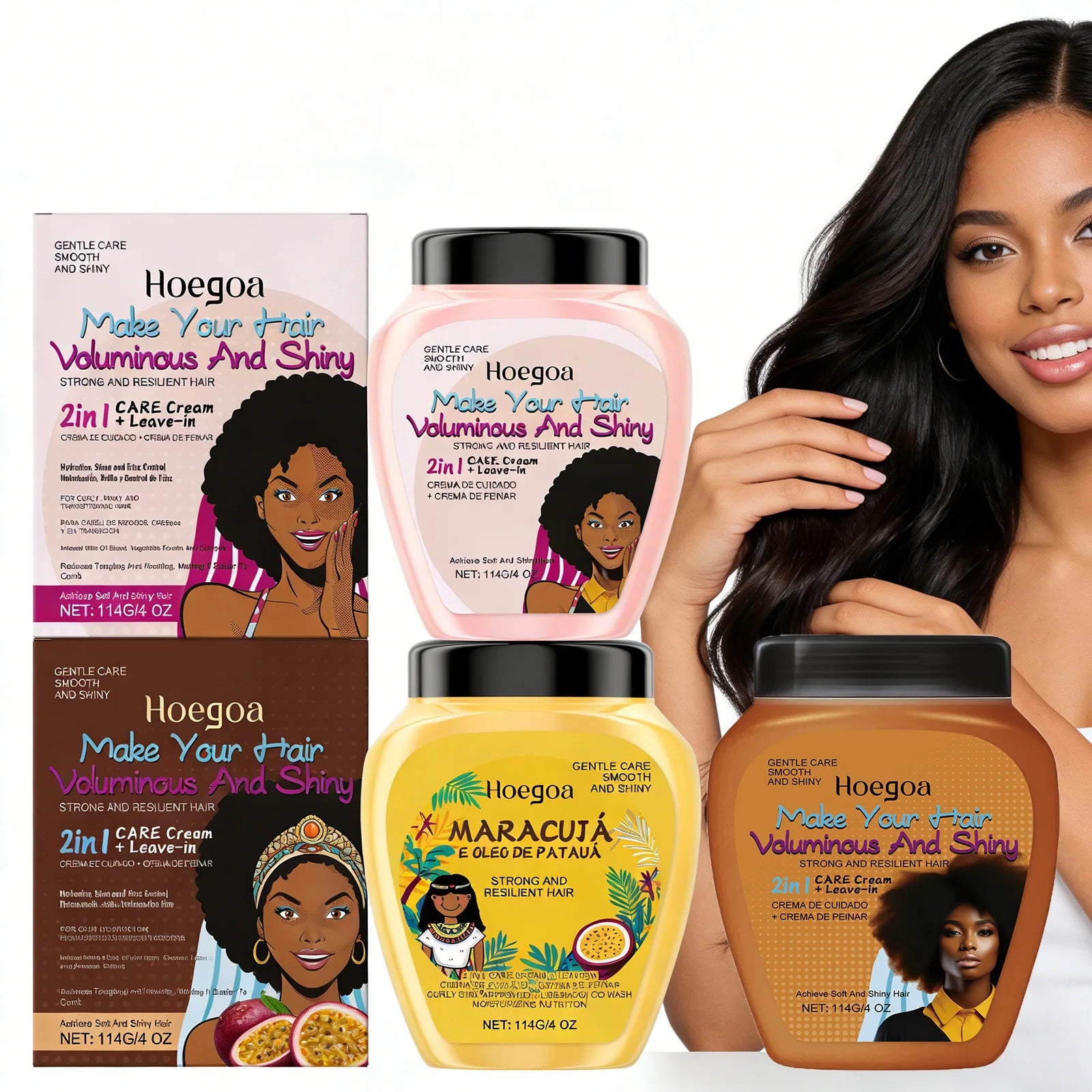 Leave-In Conditioner Cream with Plant Keratin & Argan Oil - Repairing & Frizz Control for Dry Damaged Curly Hair Shine Enhancer