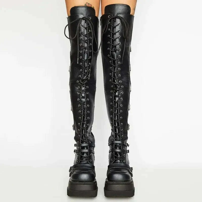 brand-design-big-size-43-shoelaces-cosplay-motorcycles-boots-buckles-platform-wedges-high-heels-thigh-high-boots-women-shoeskimlud-womens-fashion-34601761