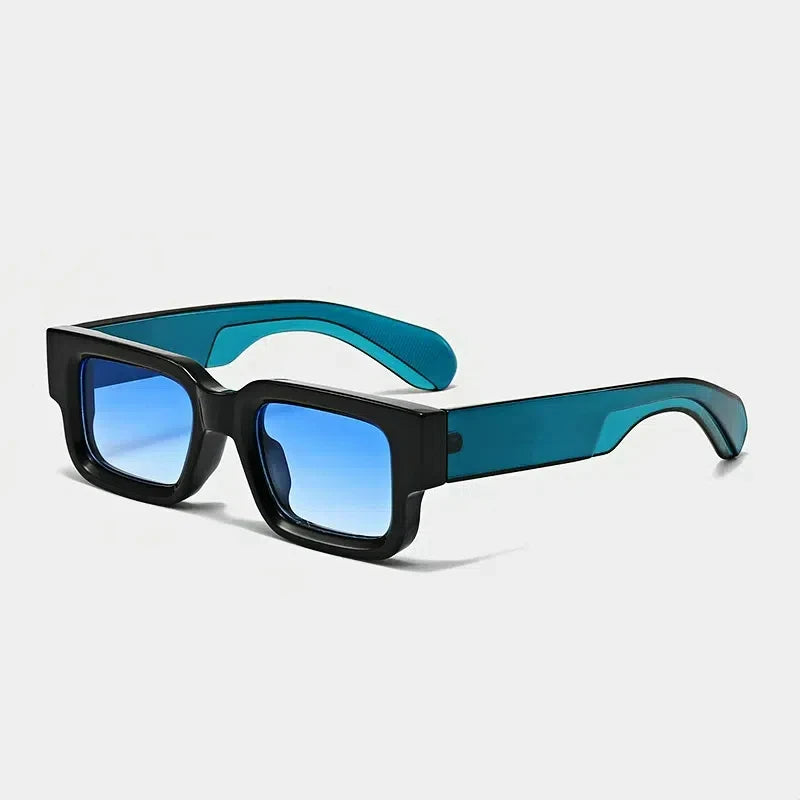 Square Polarized Sunglasses Original Acetate Frame — Black | KIMLUD