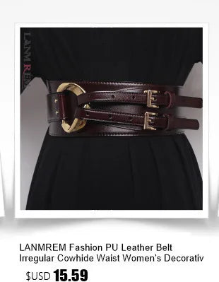 Belts – Irregular Cowhide Waist Decoration – PU Leather | KIMLUD