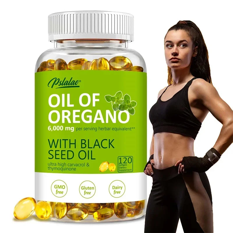 Oregano Oil Softgels - Promotes Digestion and Intestinal Health, Balance Intestinal Flora, Blood Circulation, Immune System