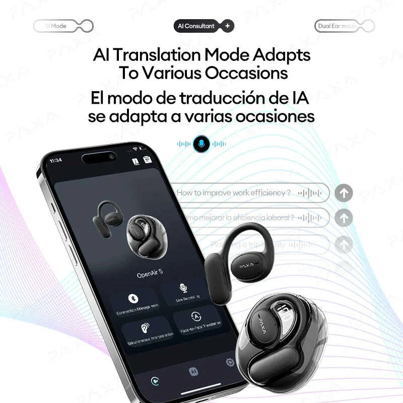 paxa-openair5-ai-new-true-wireless-bluetooth-sports-headphones-54-long-life-intelligent-translation-headphones-in-128-languageskimludkimlud-35566474