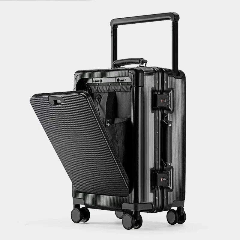 new-suitcase-wide-handle-front-opening-luggage-with-usb-cup-holder-2026-inch-suitcase-trip-cabin-carry-on-password-trolley-casekimlud-womens-fashion-34614439