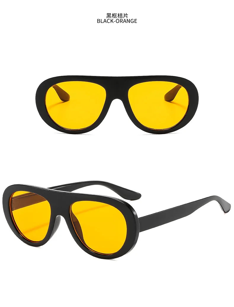Acetate Sunglasses Oversized Hip Hop - Black | KIMLUD