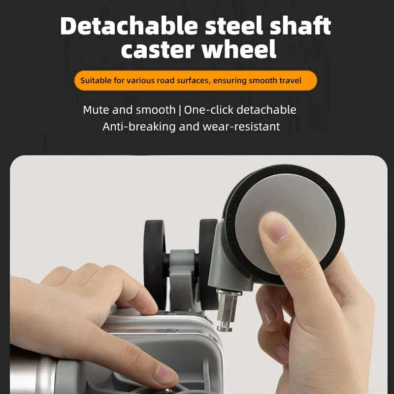 KIMLUD, 100% Aluminum-magnesium alloy Travel Suitcase Rolling Luggage 20/24/26 /28 inch Trolley Luggage Carry-On Cabin Suitcase, KIMLUD Womens Clothes