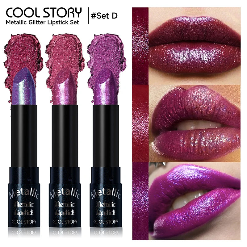 Lipstick – Waterproof Long Lasting – Metallic Purple | KIMLUD