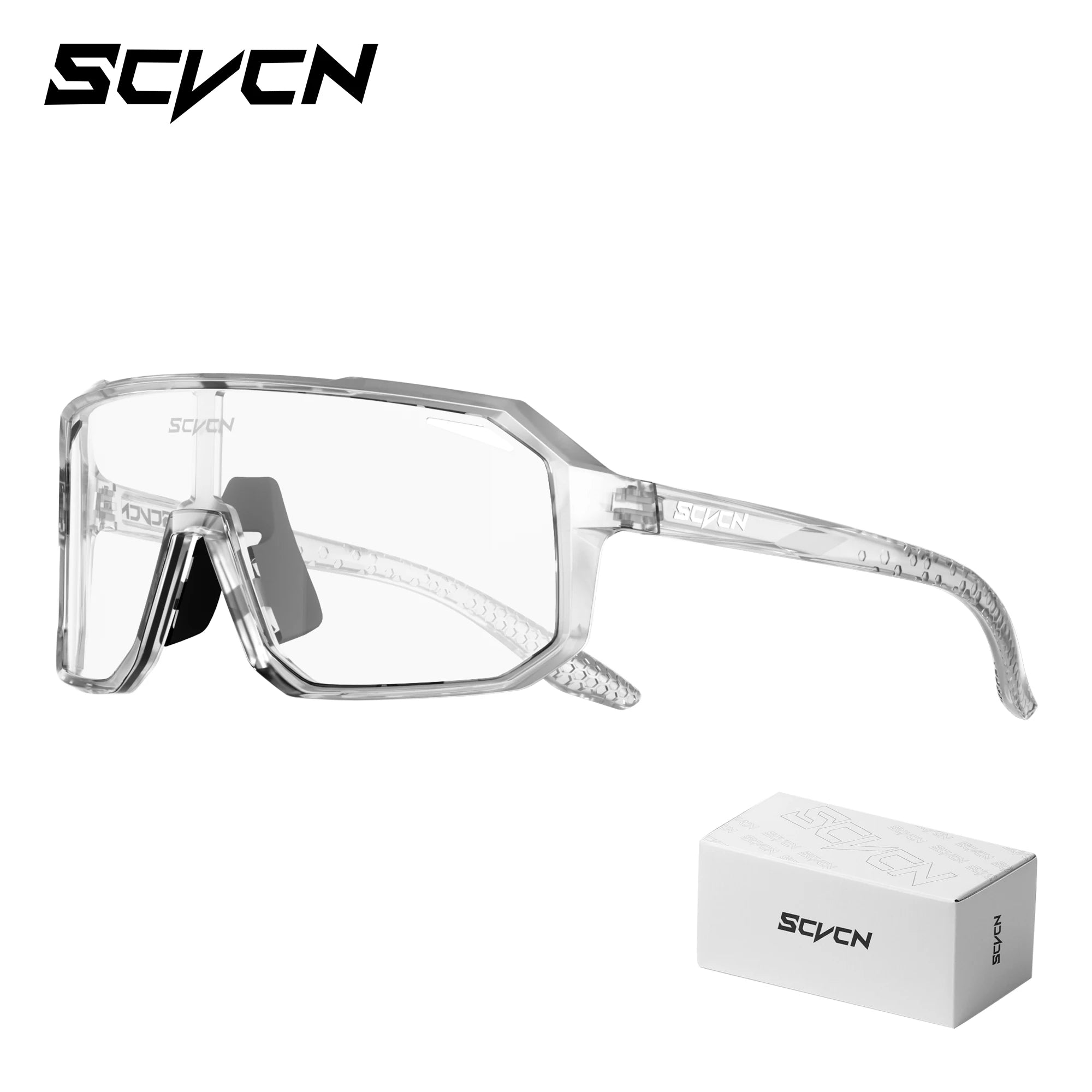 SCVCN New Riding Cycling Sunglasses Outdoor Sports Running Goggles Men's Mtb Bicycle Glasses Women Cycling Eyewear 1 Lens