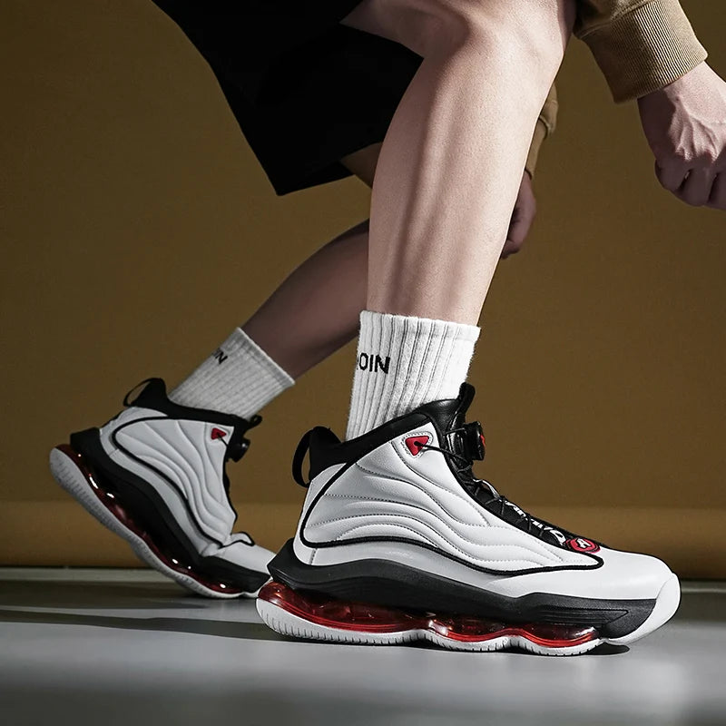 Men's Athletic Basketball Sneakers Breathable Cushioning Non-Slip Wearable Gym Training Running Shoes for Men And Women