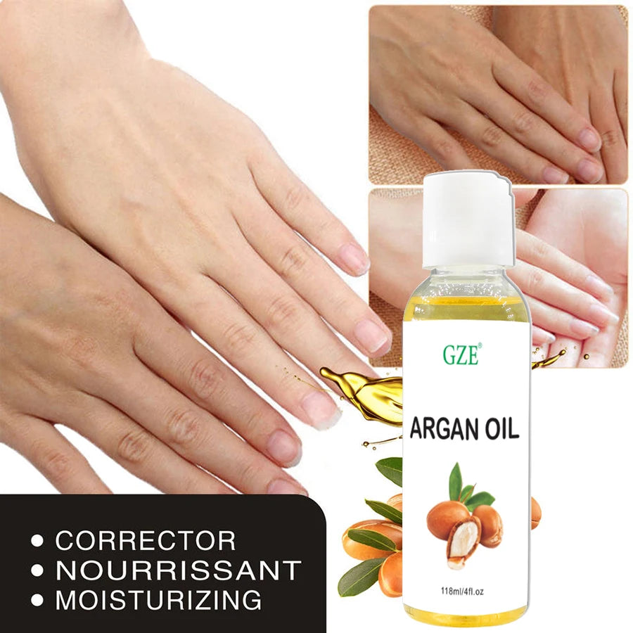 Pure Argan Oil Moisturizer For Dry, Damaged Skin, Hair, Face And Body — Golden Amber | KIMLUD
