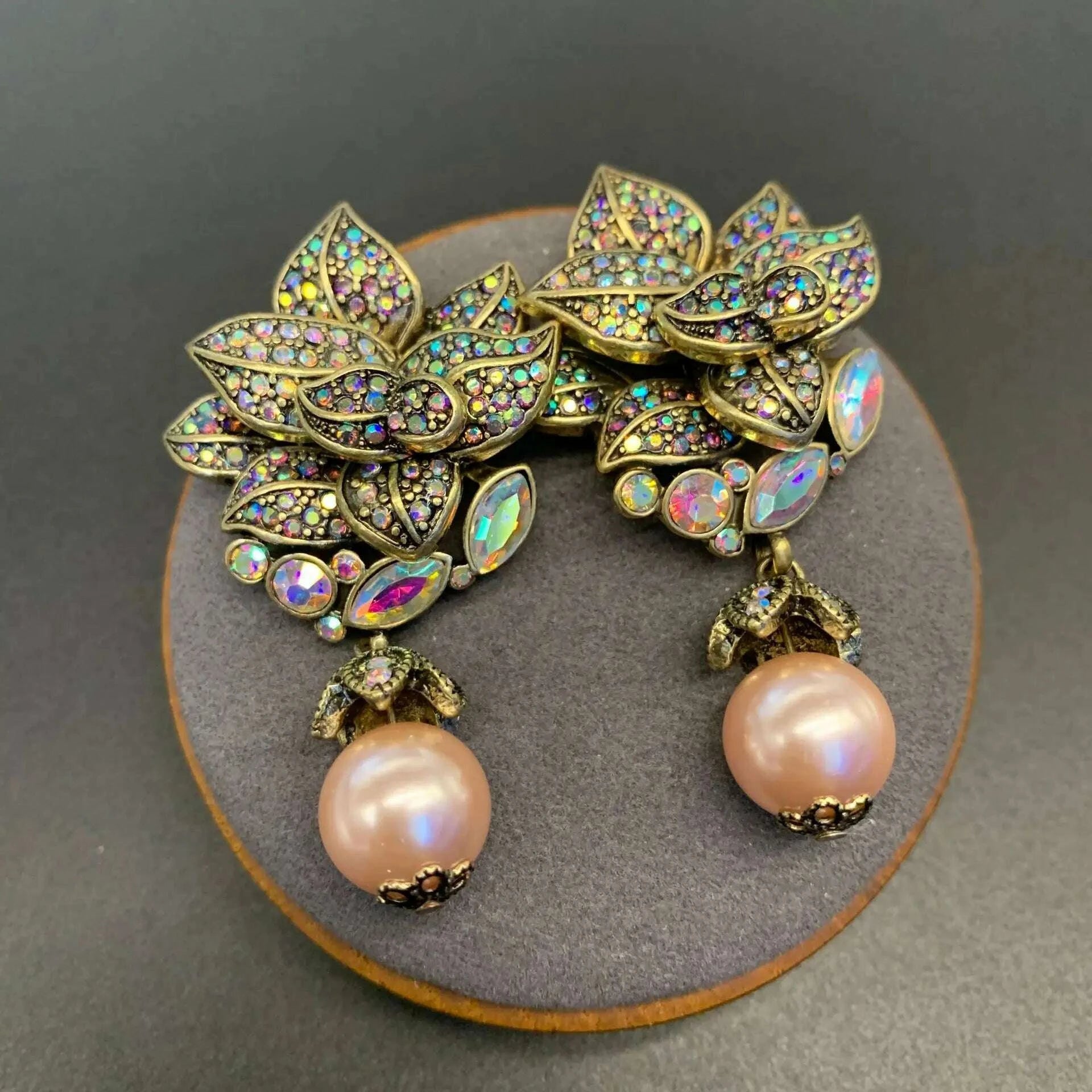 luxury-european-and-american-style-shining-necklace-earrings-purple-multi-layered-glass-beads-flower-jewelry-set-for-women-kimlud-kimlud-33912861