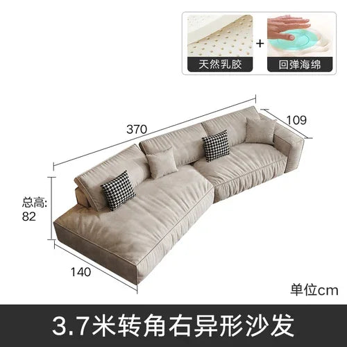 Nordic Fabric Sofa Double-Seater — Slate Blue | KIMLUD