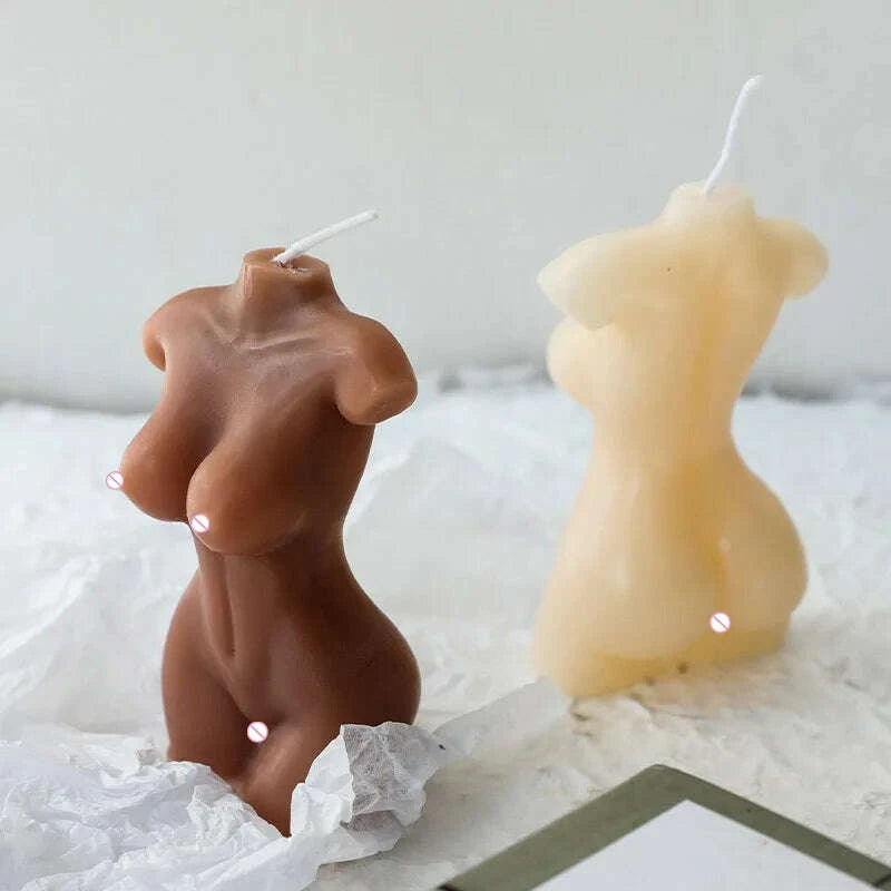 KIMLUD, Sexy human silicone Mold DIY Aromatherapy candle Handmade soap silicone mold, KIMLUD Womens Clothes