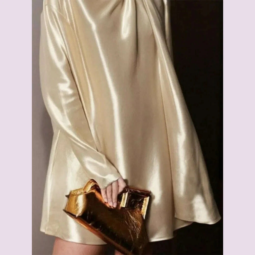 bonboho-womens-elegant-dress-high-neck-long-sleeves-pleated-dress-2025-summer-new-champagne-above-knee-evening-dresses-kimlud-kimlud-33916047