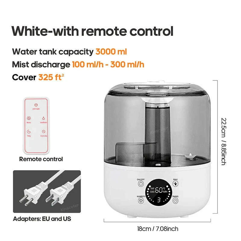 kinscoter-3l-air-humidifier-professional-large-capacity-home-humidifier-plant-mist-aroma-diffuser-with-remote-control-timerkimlud-womens-fashion-34619828
