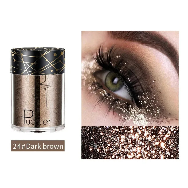 36 Colors Monochrome Eyeshadow Glitter Sequins High Gloss Face Body Glitter Pearlescent Easy-to-color Eye Shadow Festival Makeup