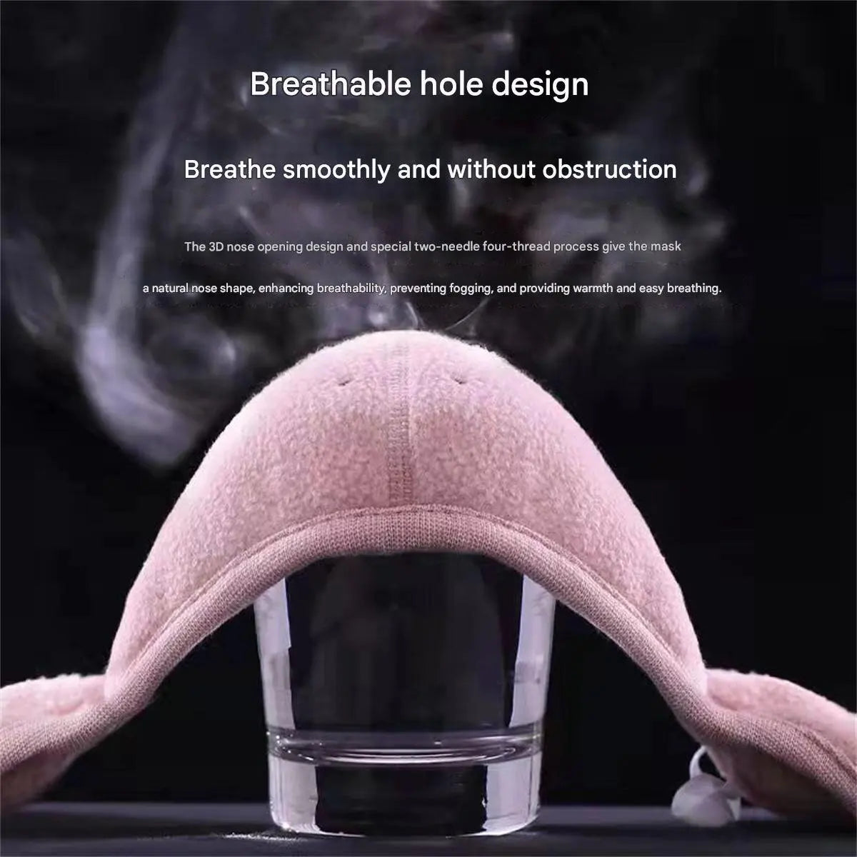 Fleece earmuffs with windproof design, unisex, warm and breathable, suitable for autumn and winter cycling and outdoor activitie