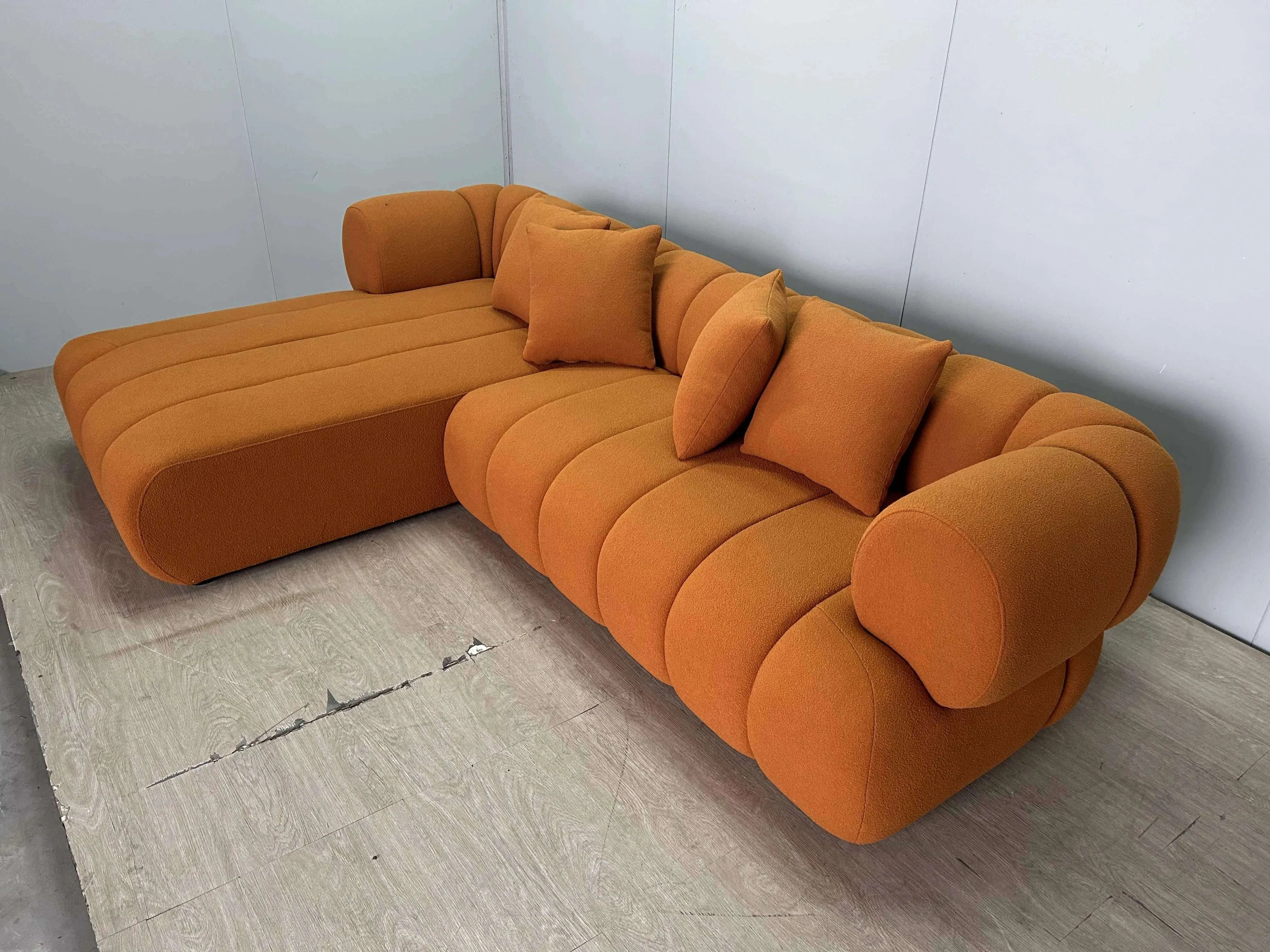 KIMLUD, Luxury L-Shape Modular Sectional Sofa Set Fabric Couch for Home Hotel Villa for Living Room Filled with Sponge, KIMLUD Womens Clothes