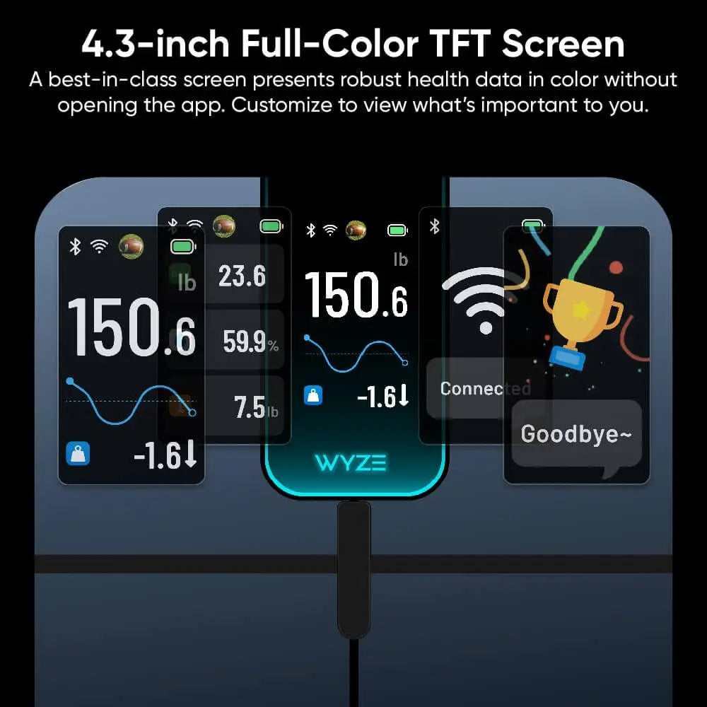 Smart Scale 4.3-Inch Color Display — Deep Navy | KIMLUD