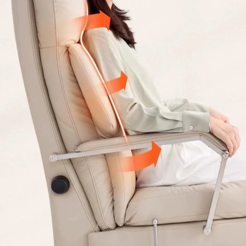 Executive Ergonomic Office Chair Sculpted Support — White | KIMLUD