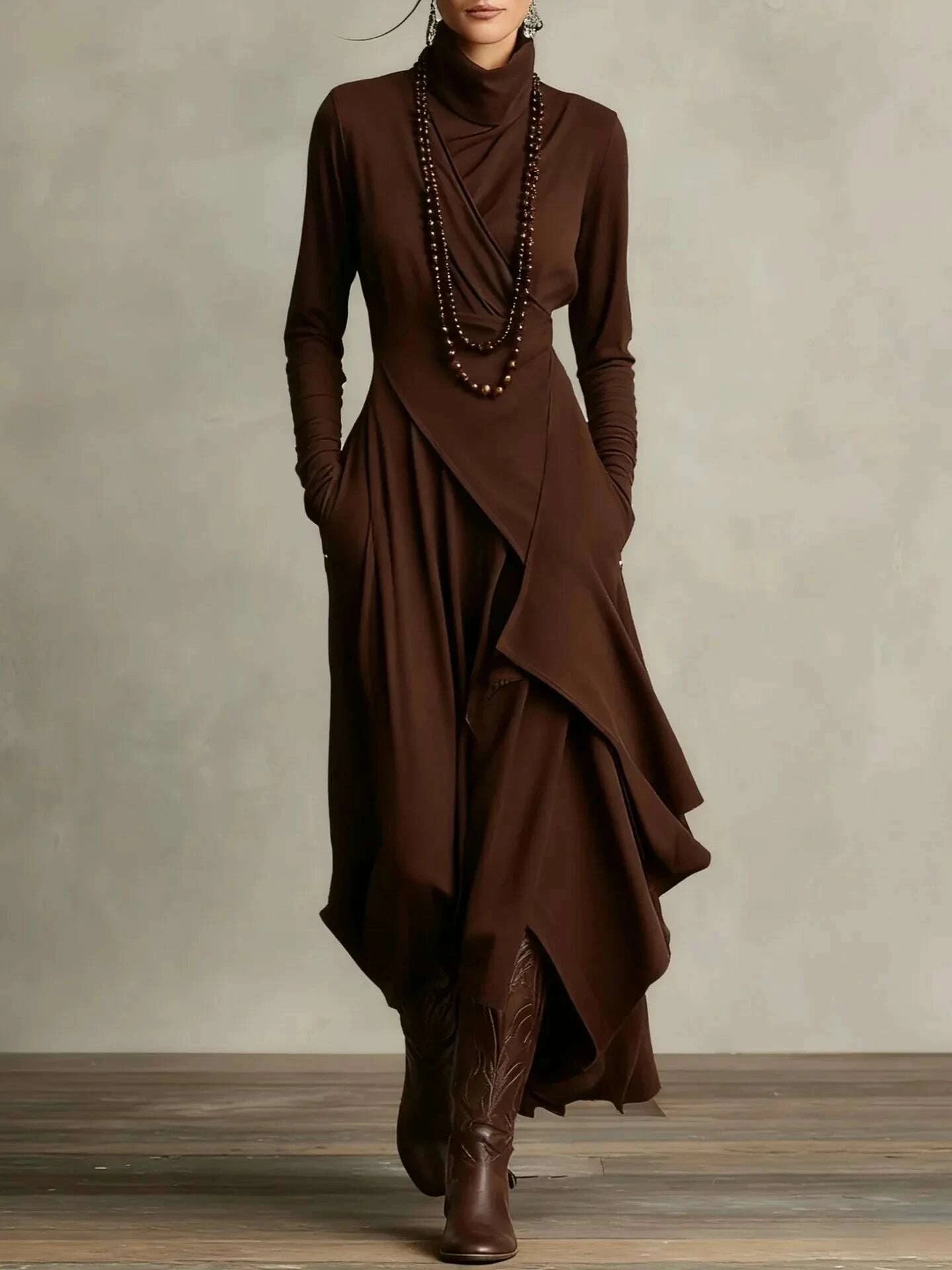irregular-dress-solid-color-long-sleeve-spring-autumn-womens-new-cross-high-neck-long-dress-vestidos-para-mujer-ropa-mujerkimludkimlud-35565192