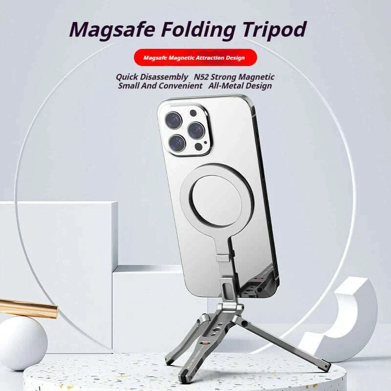 aluminum-for-magsafe-tripod-magnetic-phone-holder-universal-magnetic-phone-tripod-mount-foldable-camera-phone-tripod-standkimlud-womens-fashion-34604848