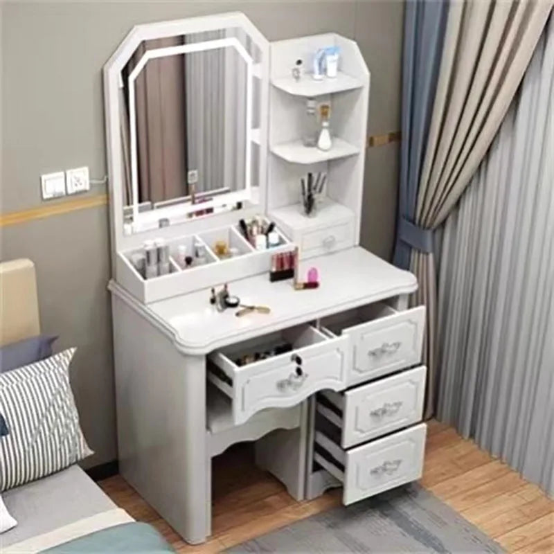 Modern Senior Vanity Table Beauty Classic Bedroom Makeup Vanity Table Storage Nordic tocador de maquillaje Home Furniture