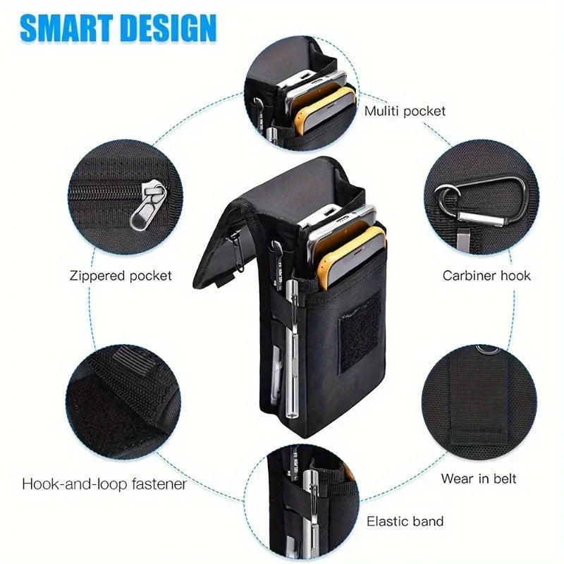 Phone Belt Pouch – 6.3 Inch Multi-Functional Bag – Nylon | KIMLUD