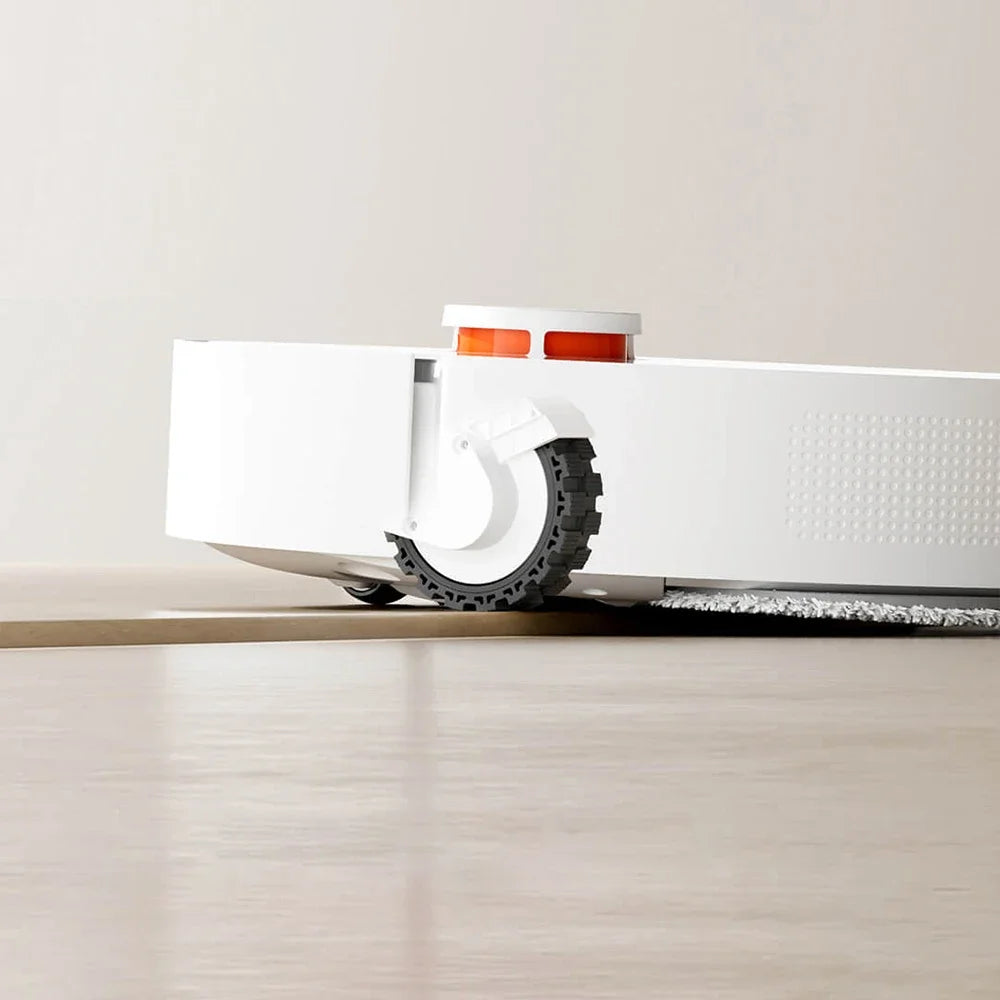 Sculpted Minimalist Robot Vacuum Mop 6000Pa Suction — White | KIMLUD