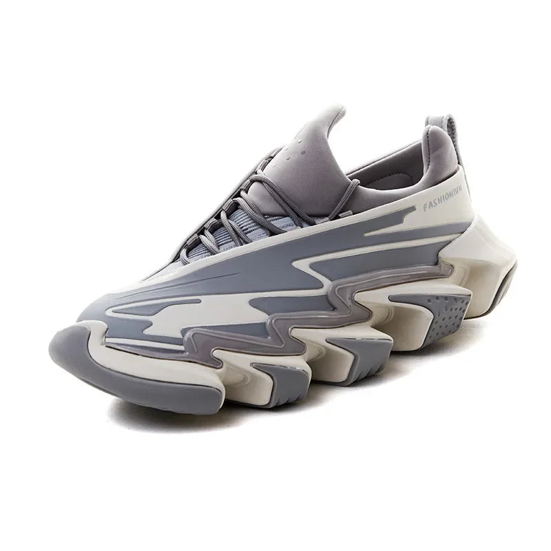 Chunky Sneakers – Height Increasing Platform – Leather Mesh | KIMLUD