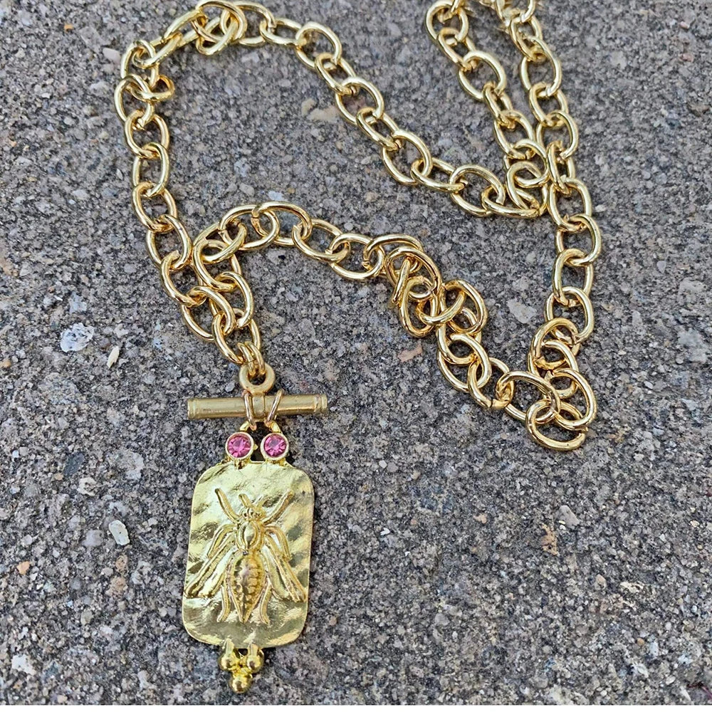 Choker Necklace – Multilayer Star Heart Tassel Pendant – Copper | KIMLUD