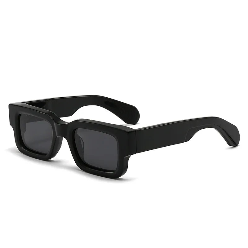 Square Polarized Sunglasses Original Acetate Frame — Black | KIMLUD