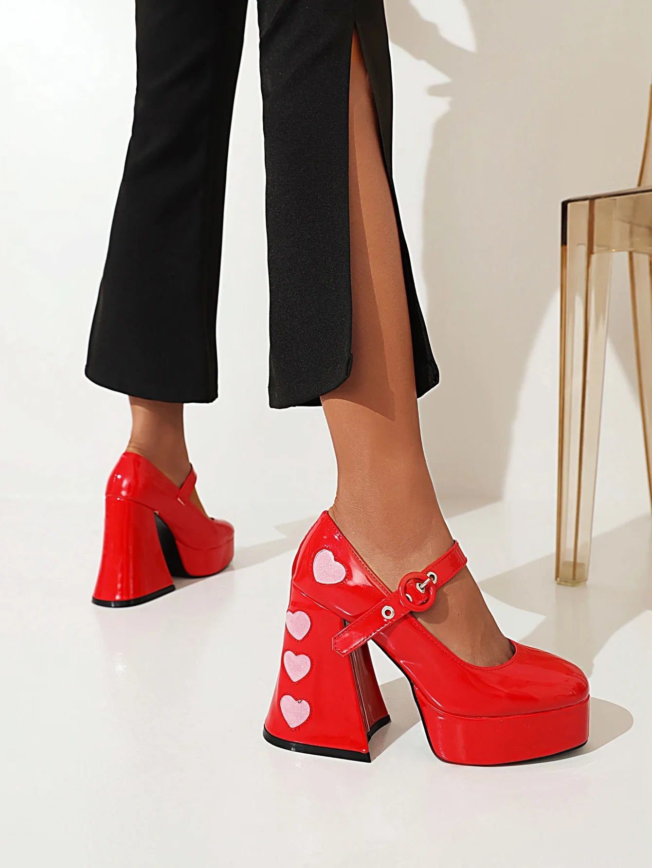 Mary Jane Heeled Shoes – High Heel – Leather Upper | KIMLUD
