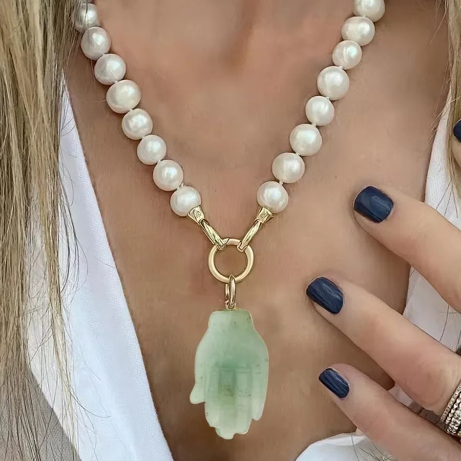 Pearl Multi-Layer Statement Necklace — Ivory | KIMLUD